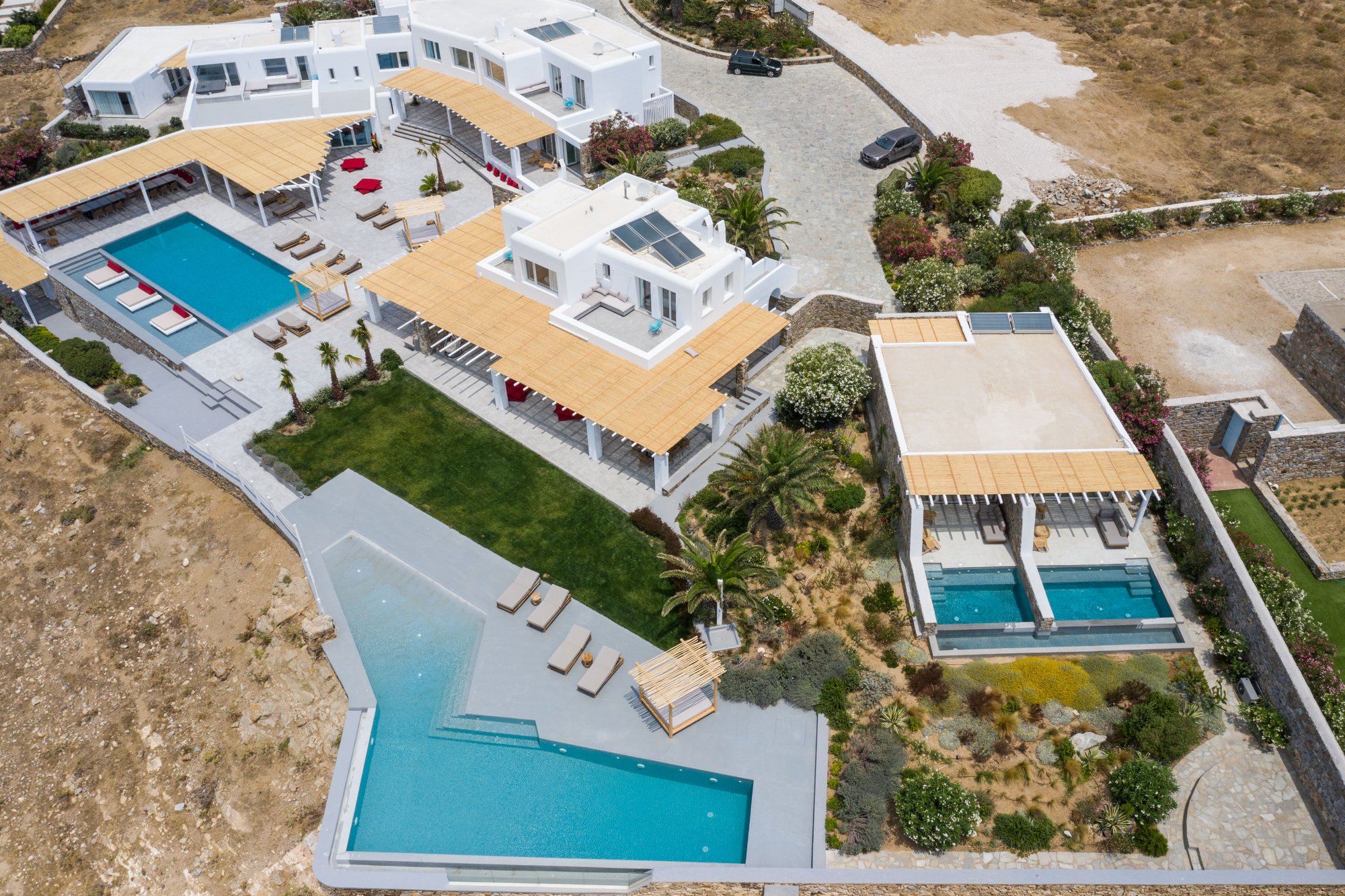 Villa Alea — Outdoor Areas — Kalo Livadi, Mykonos