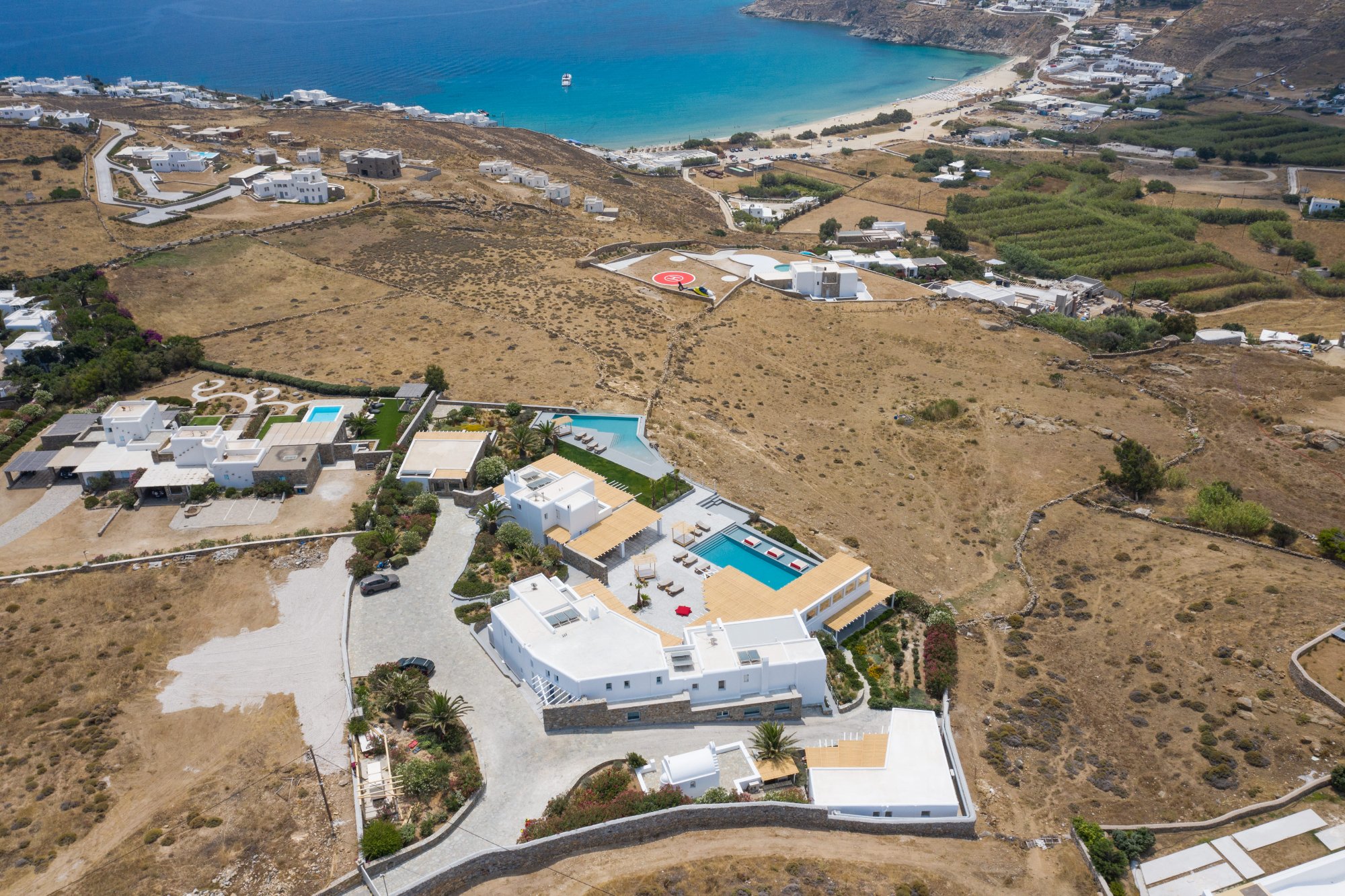 Villa Alea — Outdoor Areas — Kalo Livadi, Mykonos