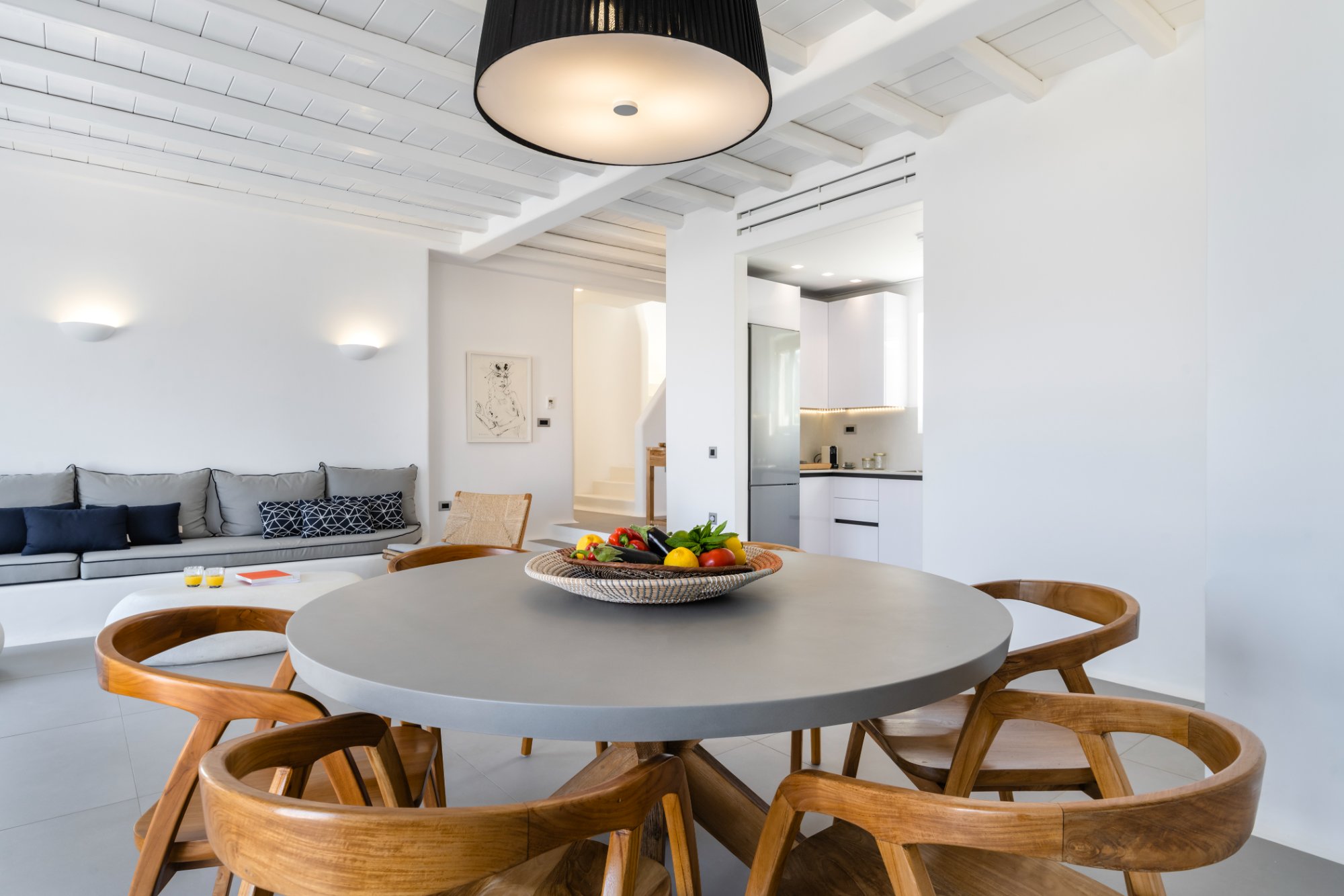 Villa Anemi — Living Room — Kalafatis, Mykonos