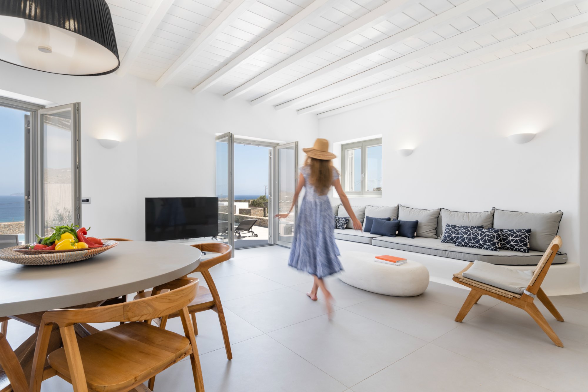 Villa Anemi — Living Room — Kalafatis, Mykonos