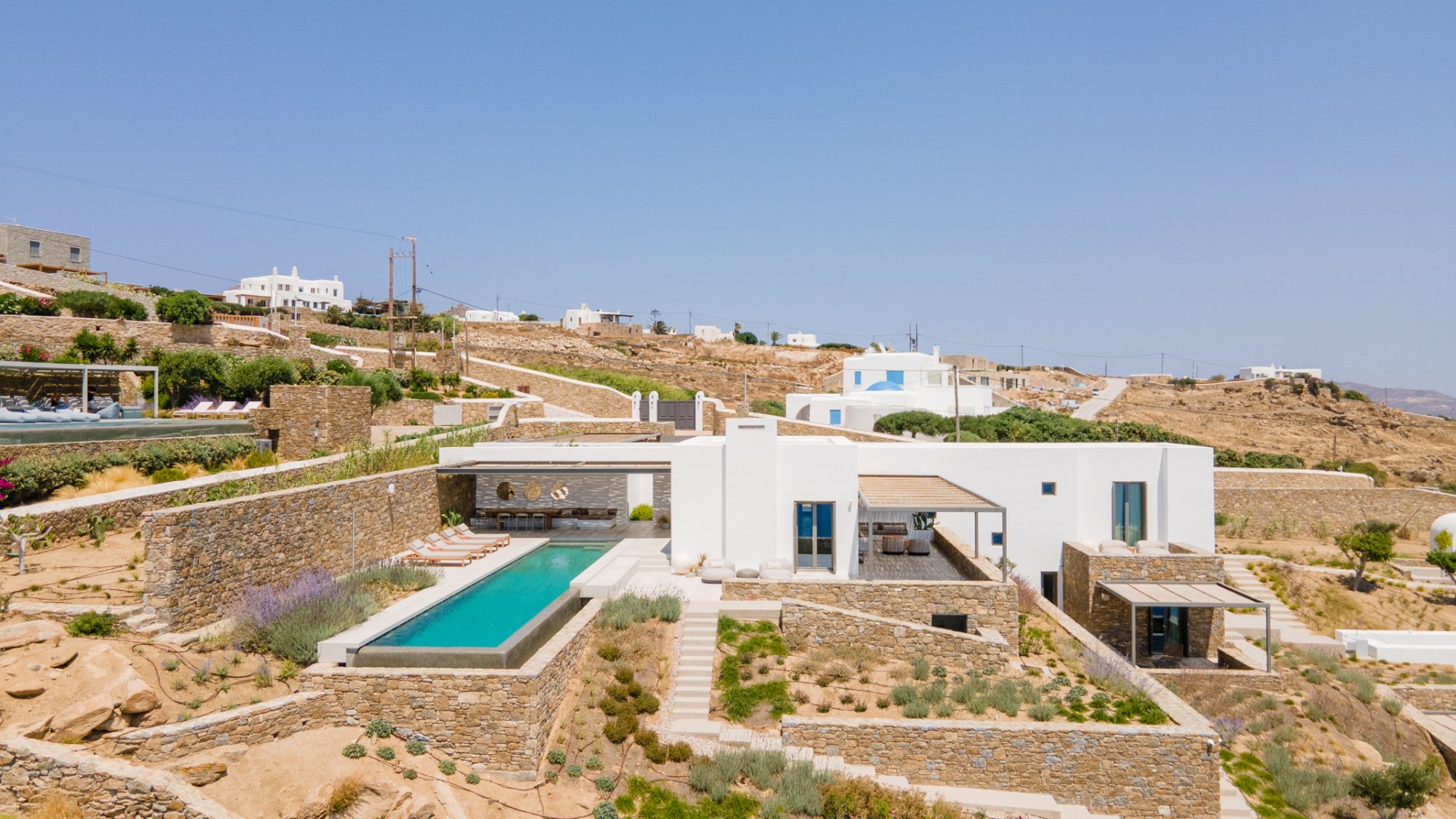 Villa Bleu — Outdoor Areas — Tourlos, Mykonos