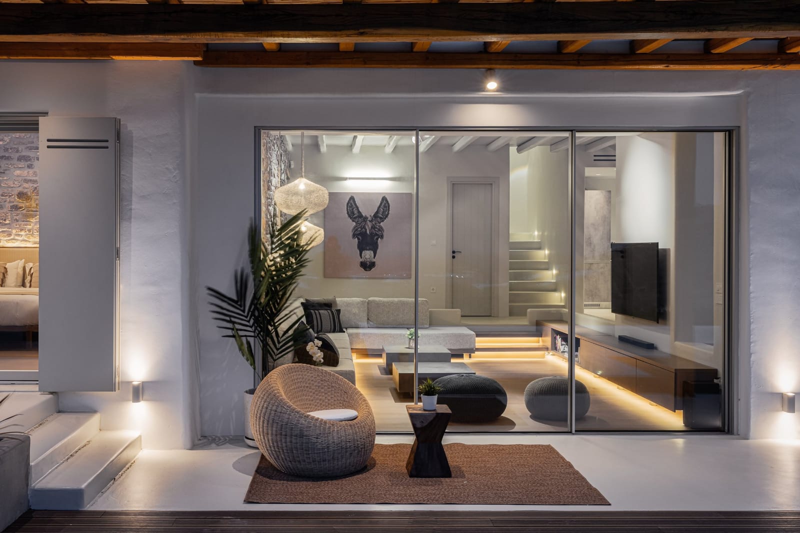 Villa Bloy — Living Room — Kalafatis, Mykonos