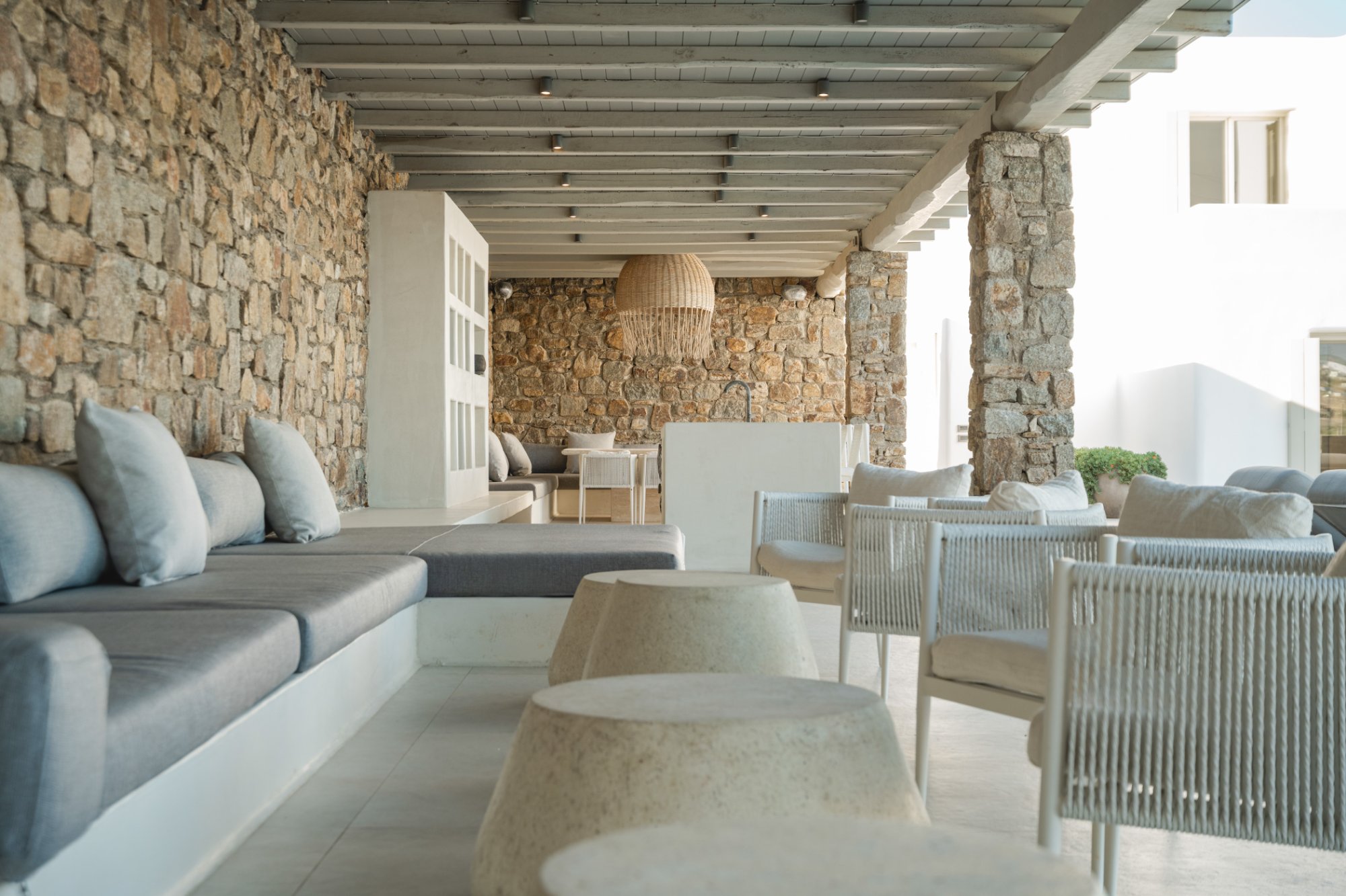 Villa Chara — Outdoor Areas — Ornos, Mykonos