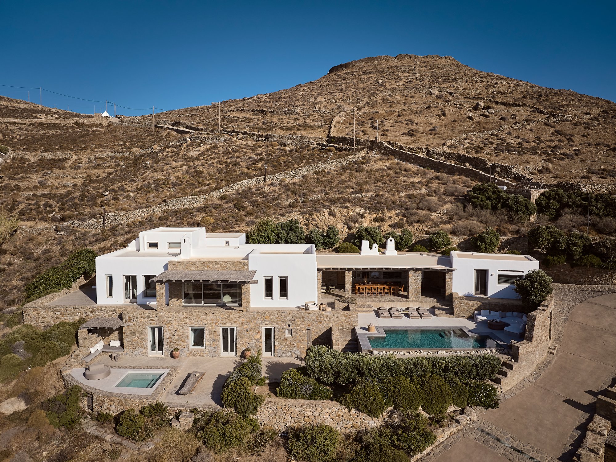 Villa Ilios — Outdoor Areas — Ftelia, Mykonos