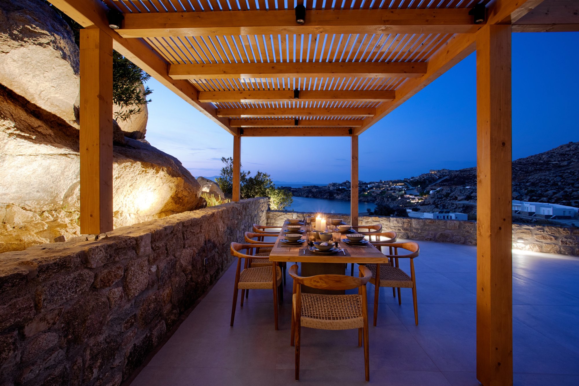 Villa Lithos — Outdoor Areas — Super Paradise, Mykonos