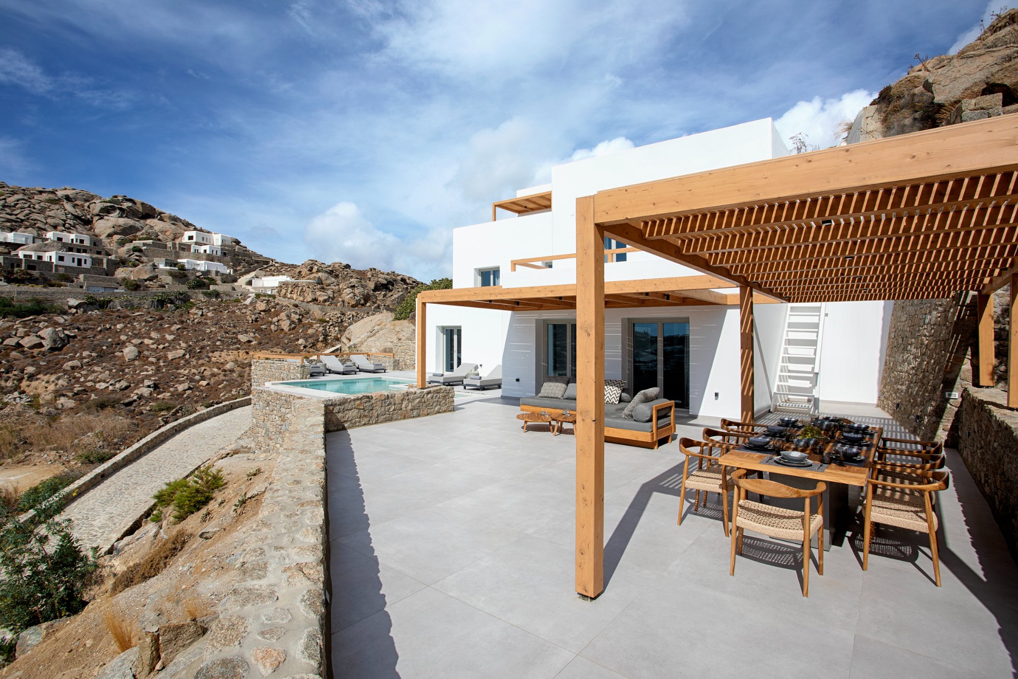 Villa Lithos — Outdoor Areas — Super Paradise, Mykonos