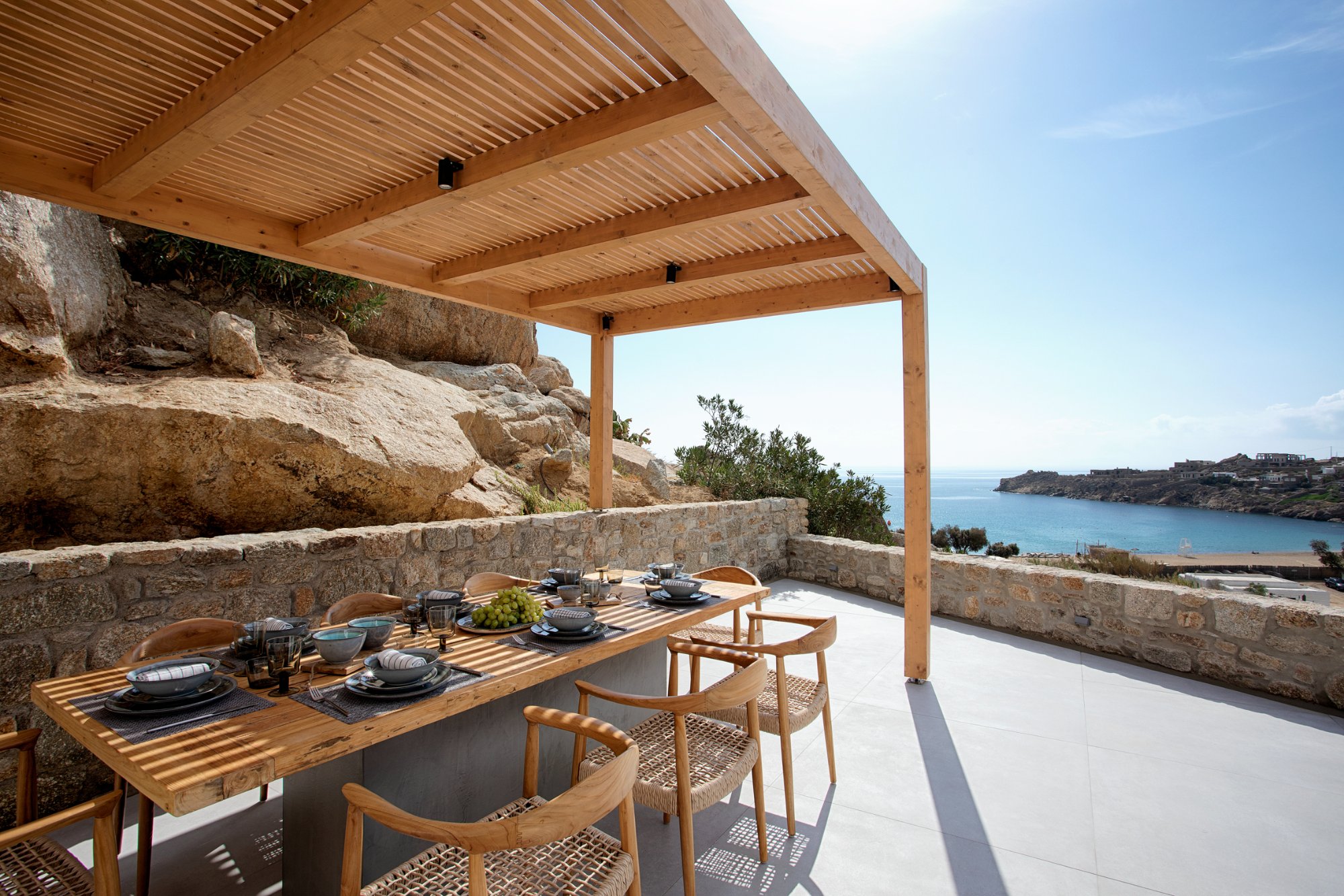 Villa Lithos — Outdoor Areas — Super Paradise, Mykonos