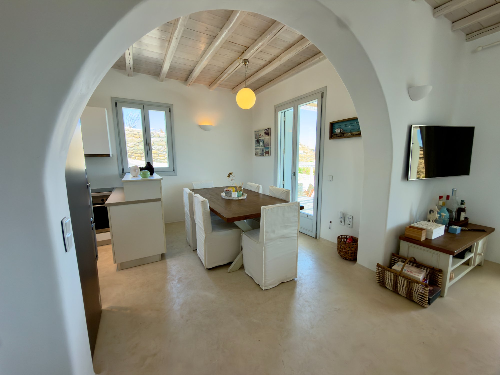 Villa Melia — Living Room — Kalafatis, Mykonos