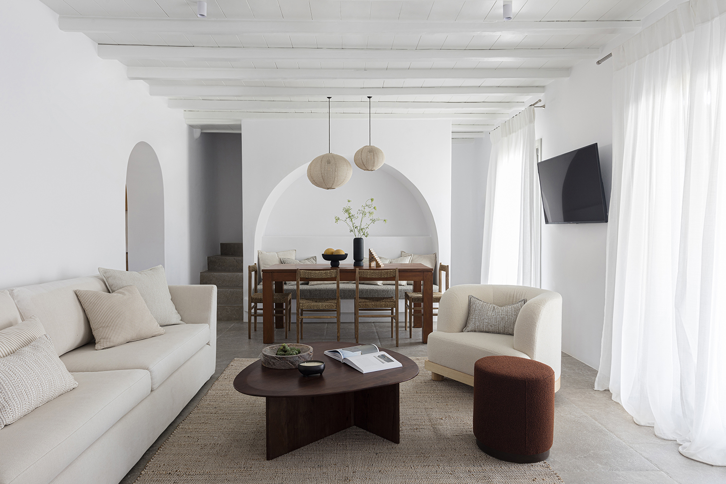 Villa Nisos — Living Room — Kalo Livadi, Mykonos
