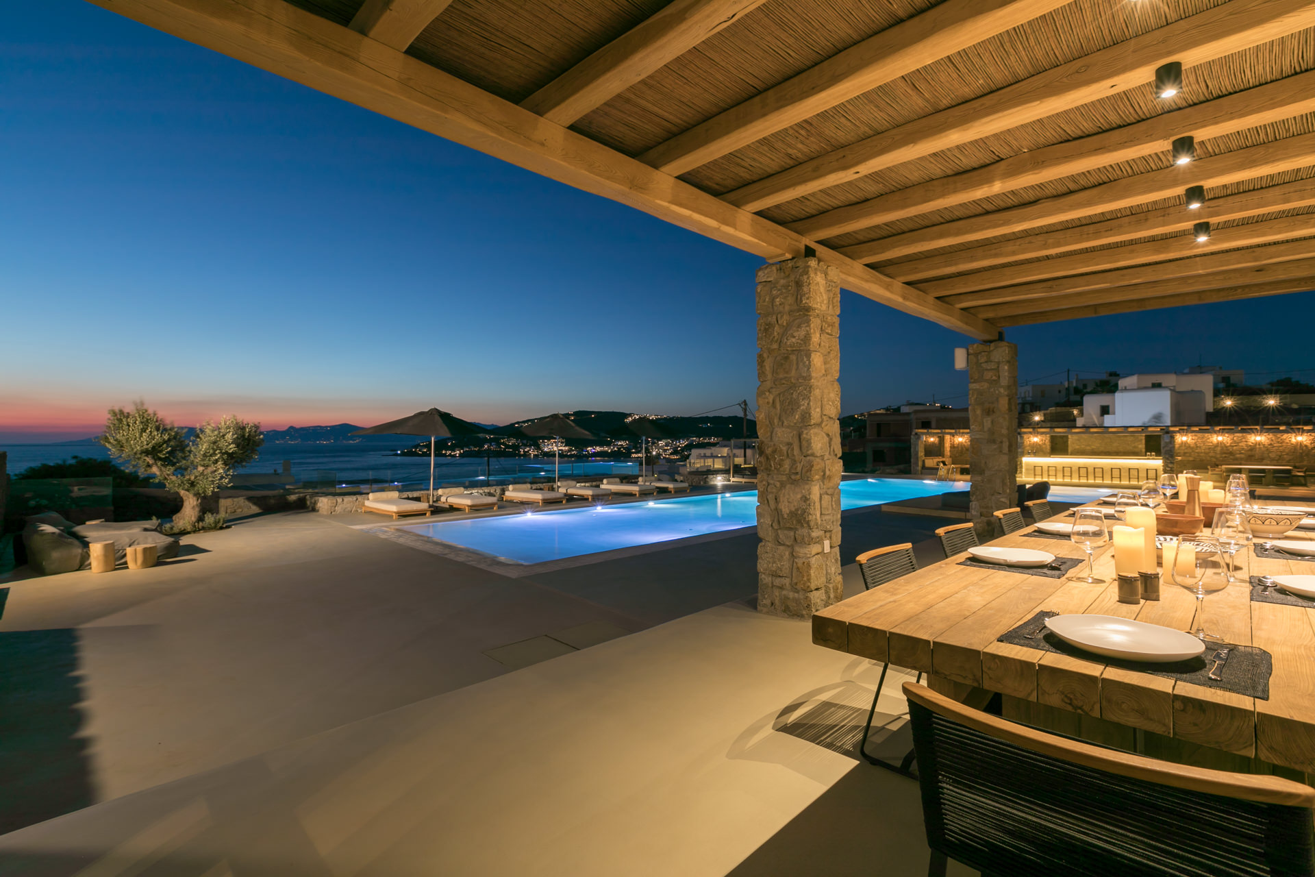 Villa Orama — Outdoor Dining — Aleomandra, Mykonos