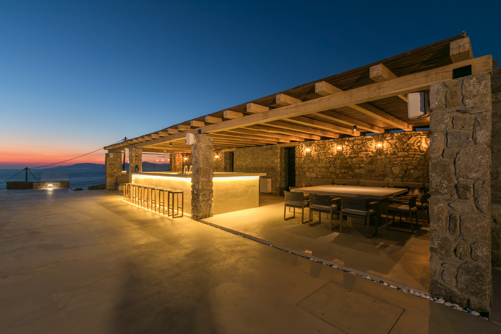 Villa Orama — Outdoor Dining — Aleomandra, Mykonos