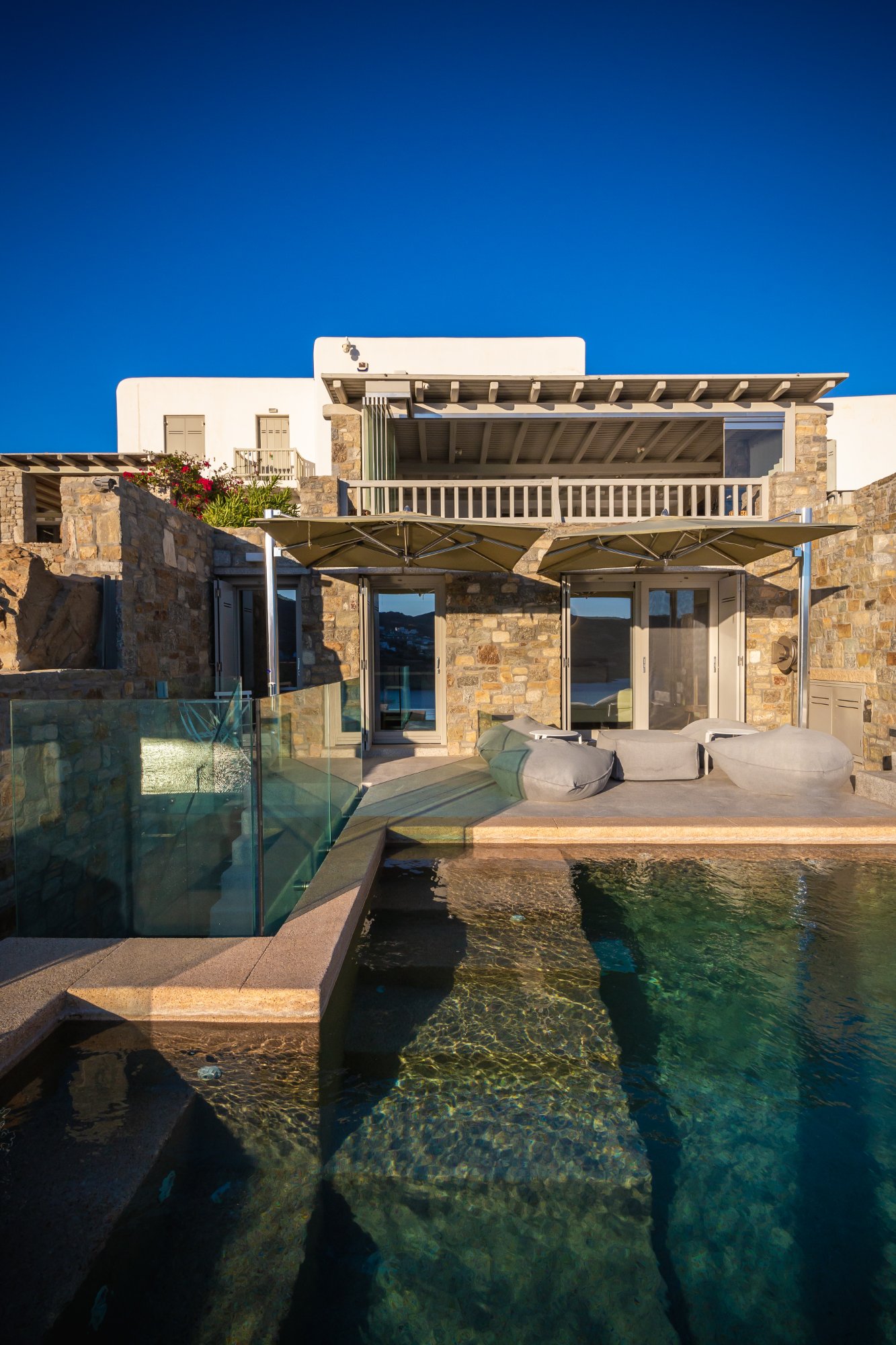 Villa Ostria — Outdoor Areas — Kalo Livadi, Mykonos