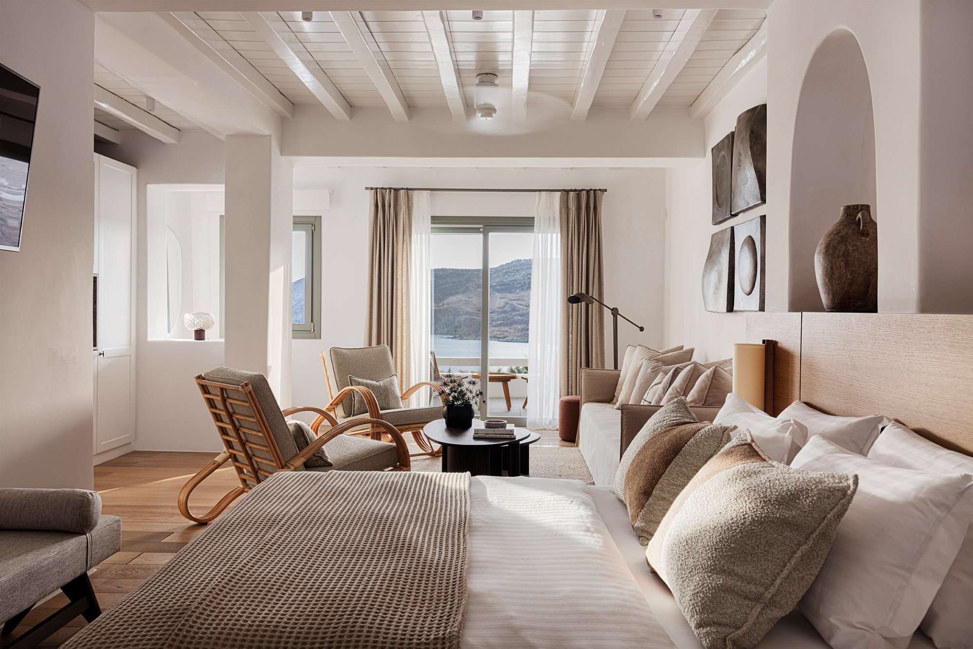 Villa Rhoe — Bedroom 3 — Kalo Livadi, Mykonos
