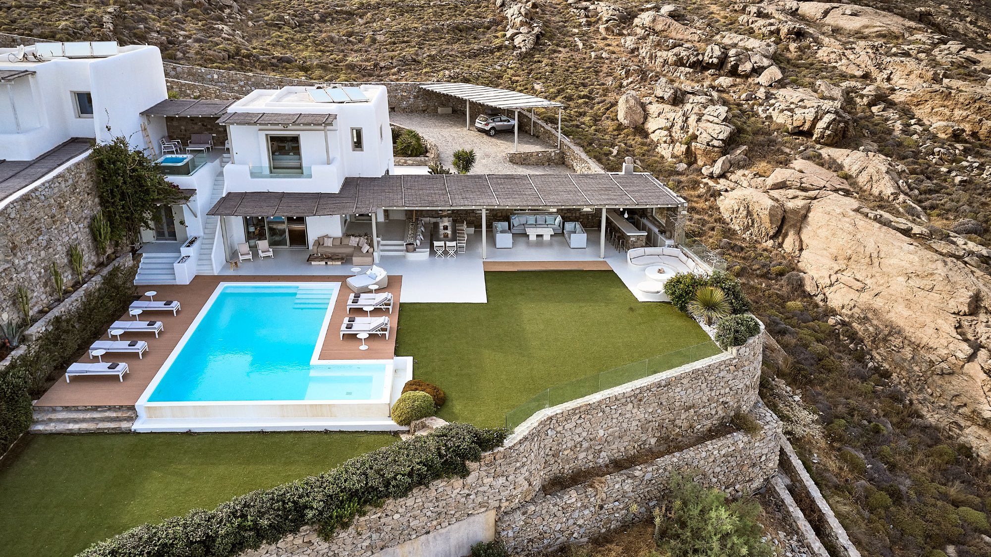 Villa Zephyra — Outdoor Areas — Elia, Mykonos