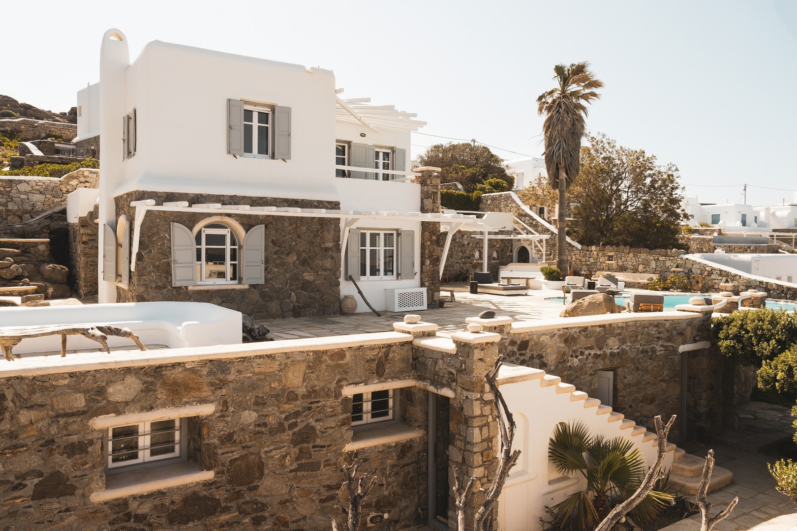 Villa Zephyros — Outdoor Areas — Aleomandra, Mykonos