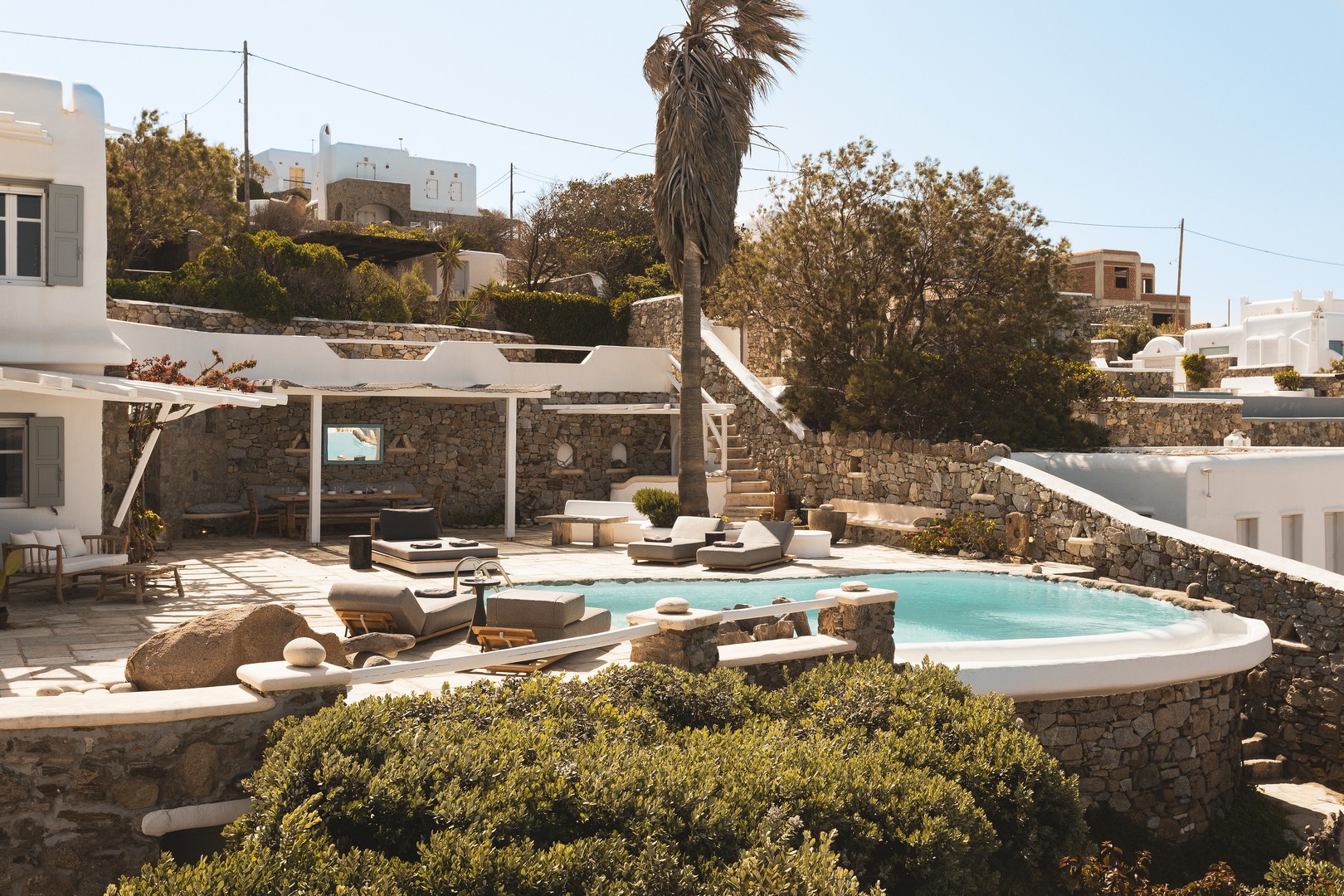 Villa Zephyros — Outdoor Areas — Aleomandra, Mykonos