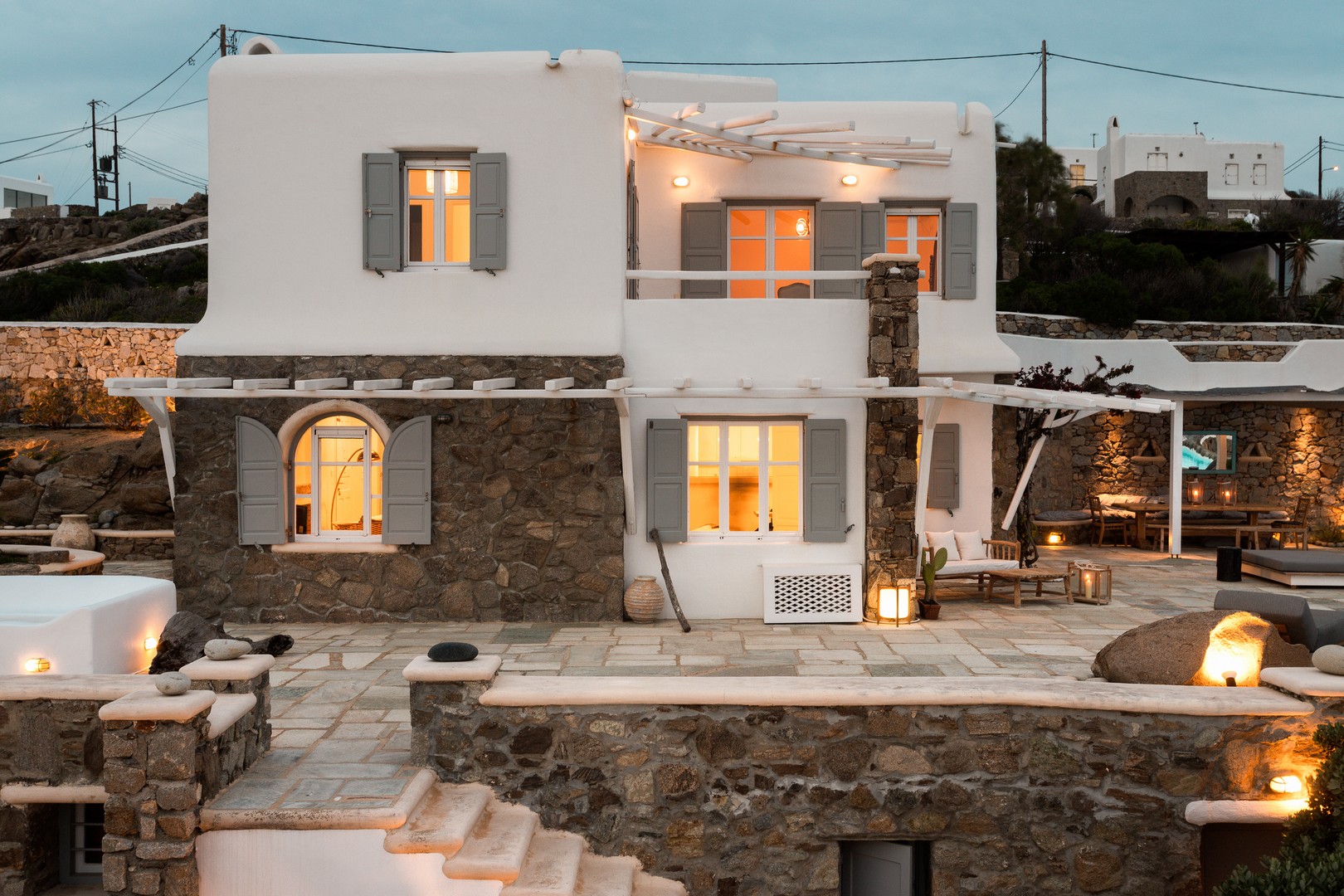 Villa Zephyros — Outdoor Areas — Aleomandra, Mykonos